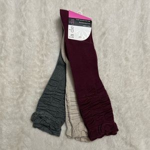 3 Pair Scrunch Knee High Socks